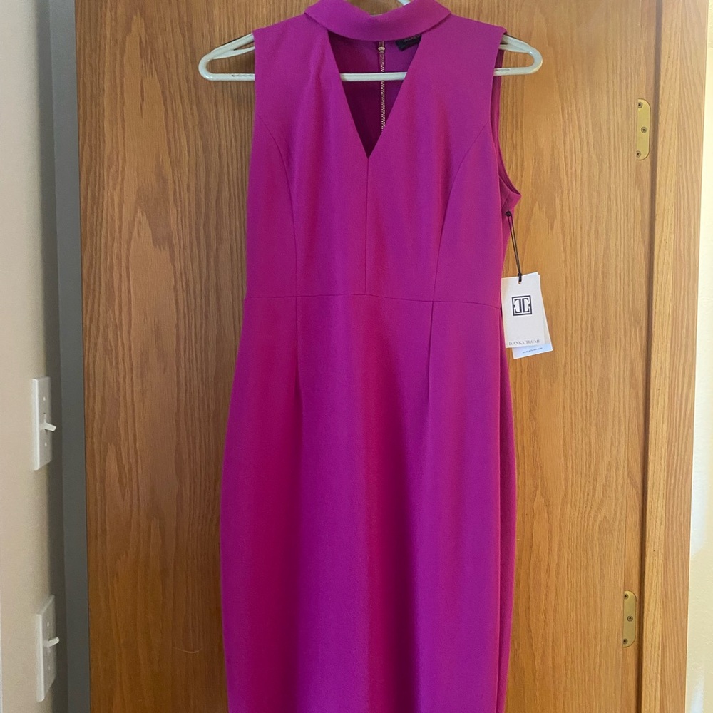Ivanka Trump Fuchsia Midi Dress
